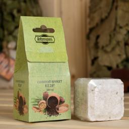 Брикет соляной куб Кедр 200 гр Добропаровъ