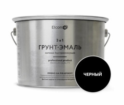 Грунт-эмаль по ржавчине 3в1 Элкон матовая черная RAL 9005 2 кг