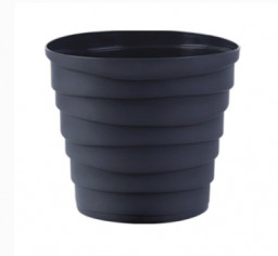 Кашпо Бархан пластиковый 1,4л антрацит