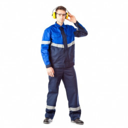 Костюм летний Акцент-Антистат т.синий/василёк