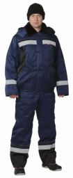 Костюм зимний мужской МАСТЕР-Д полукомбинезон темно-синий с СОП