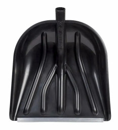 Лопата снеговая пластиковая КУПЕЦ  410*460мм с алюминиевой планкой без черенка