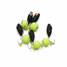 Мормышка вольф. безнасадочная ЯМАН Овсинка с коронкой из никеля, d-4 мм, вес 1,1 г, кристалл хамелео