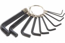 Набор ключей имбусовых НЕХ 1,5-10 мм оксидированные на кольце SPARTA