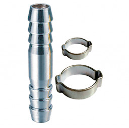 Переходник 10 мм елочка на елочку с 2-мя обжимными кольцами 10 х 15 мм, блистер