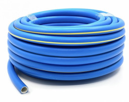 Шланг 19 мм 25м резиновый армированный 19х25-1,0 - ВГ синий с жёлтой полоской ТЭП Вихрь. ЦЕНА  ЗА ПОГОННЫЙ МЕТР!