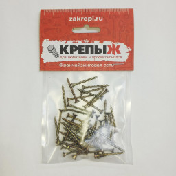 Шуруп 3*35 универсальный желтопассированный КРЕПЫЖ (50 шт)