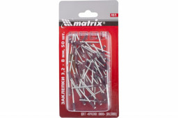 Заклепка 3,2*8 мм RAL 3005 красное вино 50 шт Matrix